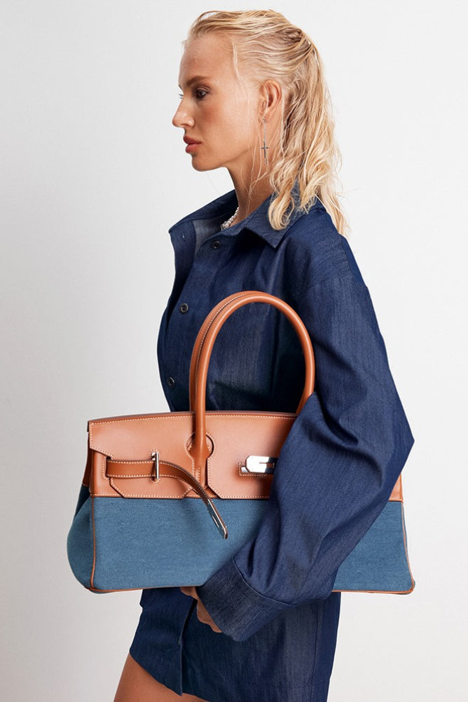 Shirt Denim A Line Mini Dress