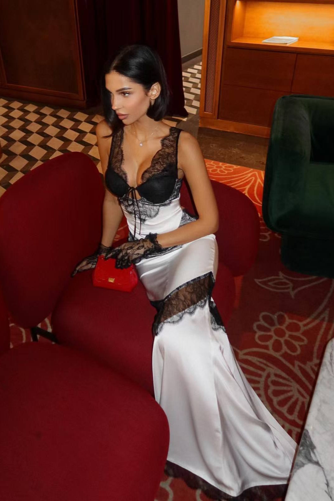 Chic Exquisite Lace Patchwork Prom Dress