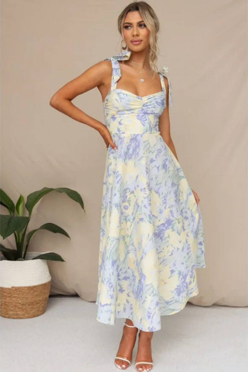 Boho Edition Sleeveless Maxi Floral Dress