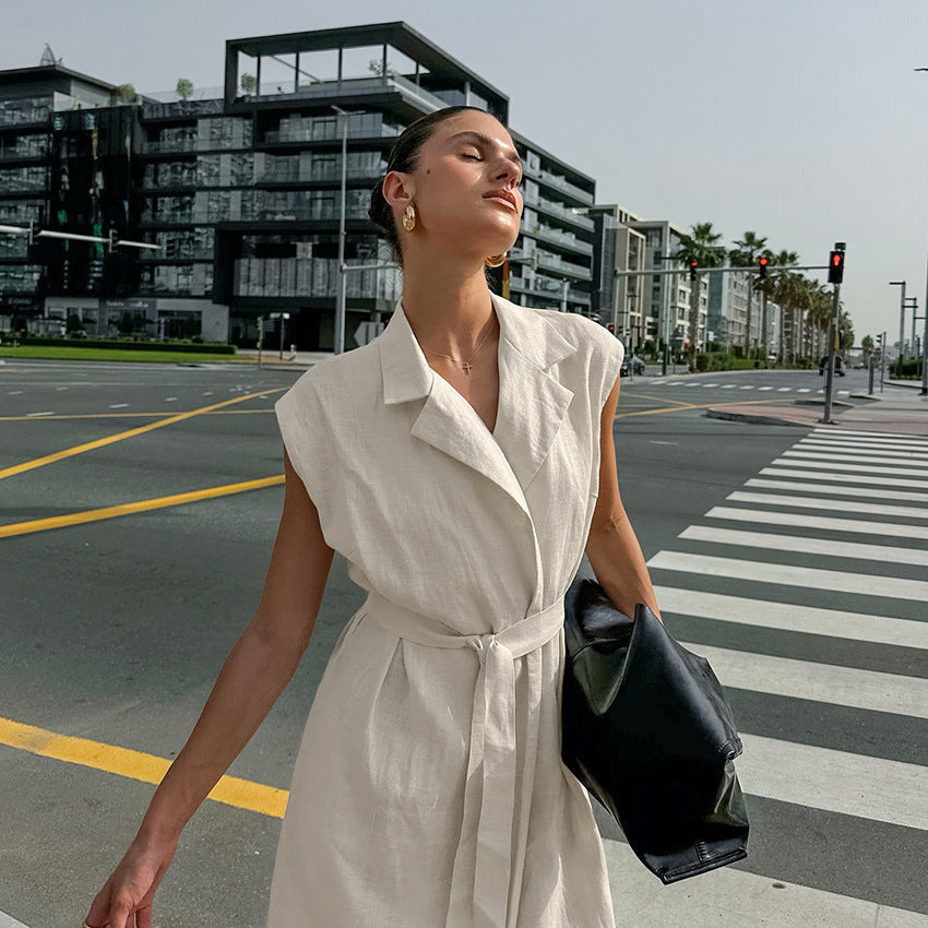 Midi Rustin Dress Khaki