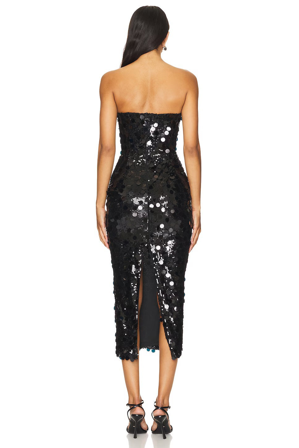 Shimmer Babe Midi Dress Black