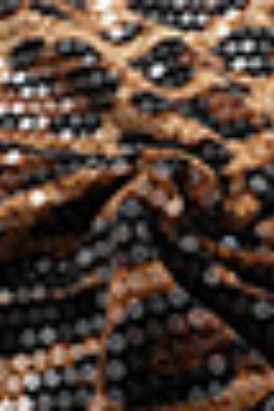 Sequin Leopard Halter Mini Dress