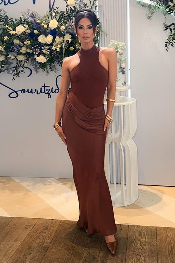 Cutout Sleeveless Shaped Fit Maxi Dress