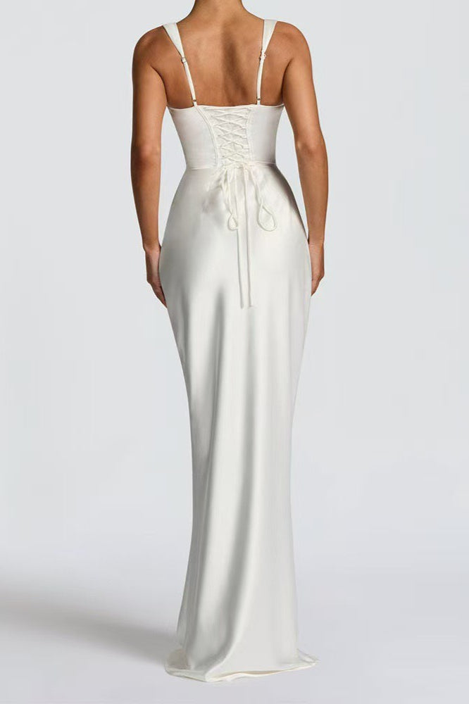 Solid Color Slim Graceful Chic Prom Dress