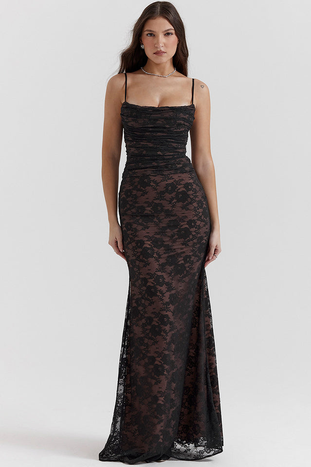 Timeless Cream White Lace Maxi Dress