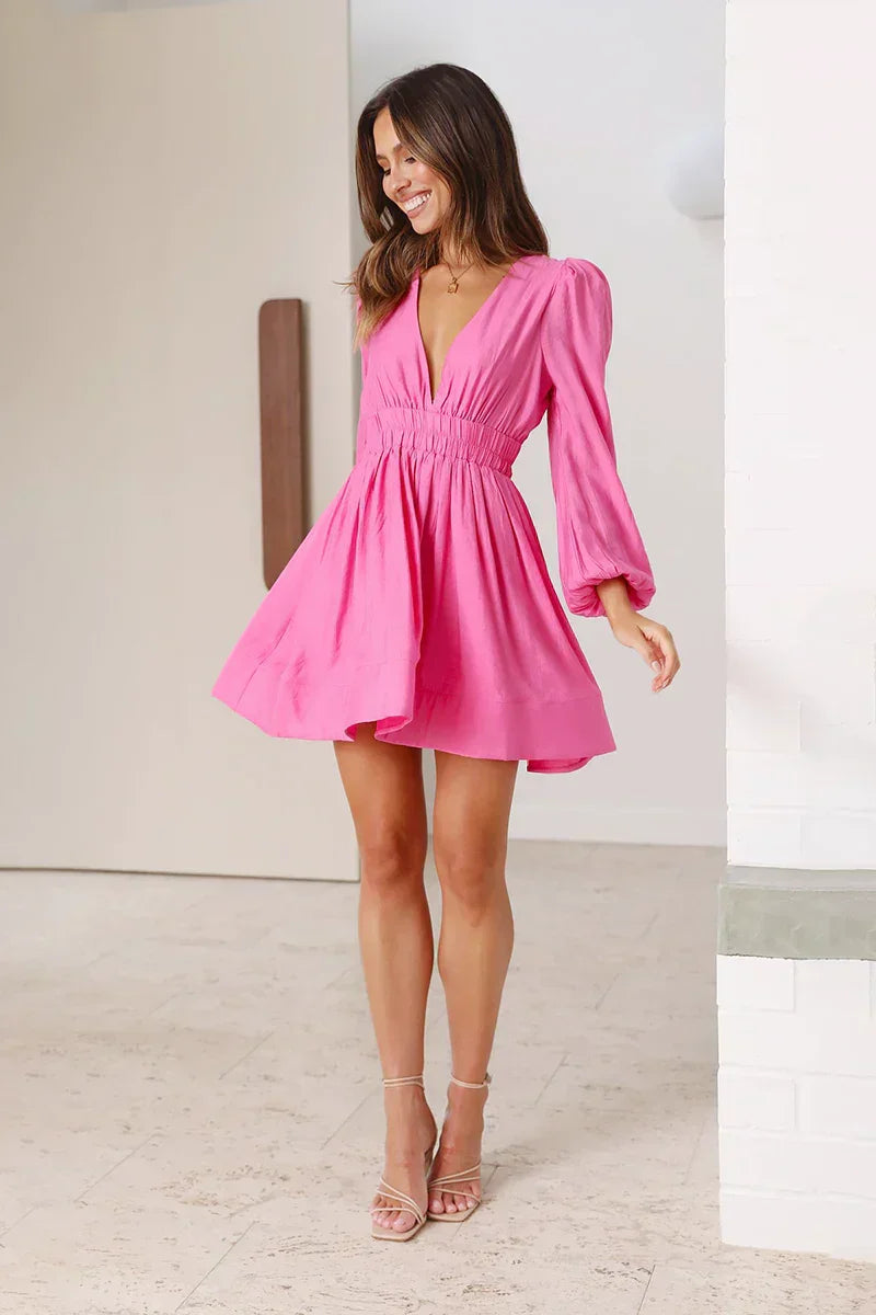 Timeless Lidia Mini Dress Pink Premium Wardrobe Essential