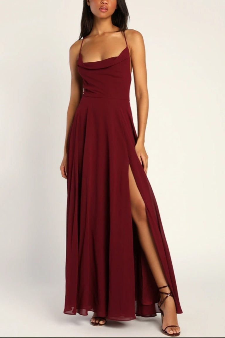 Sexy Halter Backless Maxi Elegant Dress