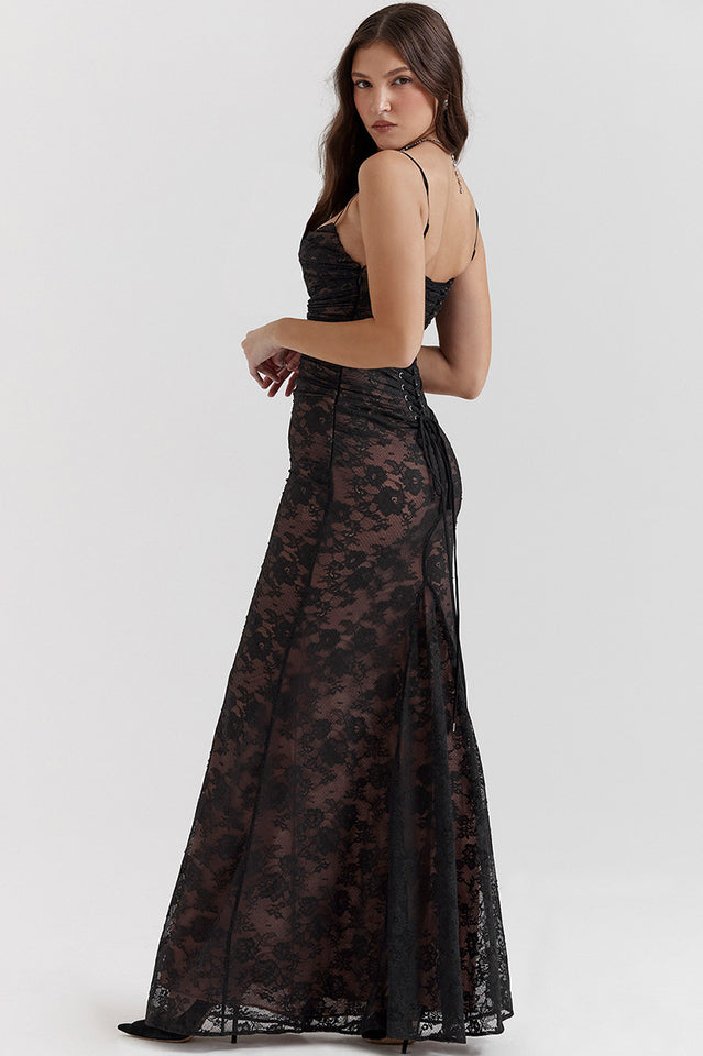 Timeless Cream White Lace Maxi Dress