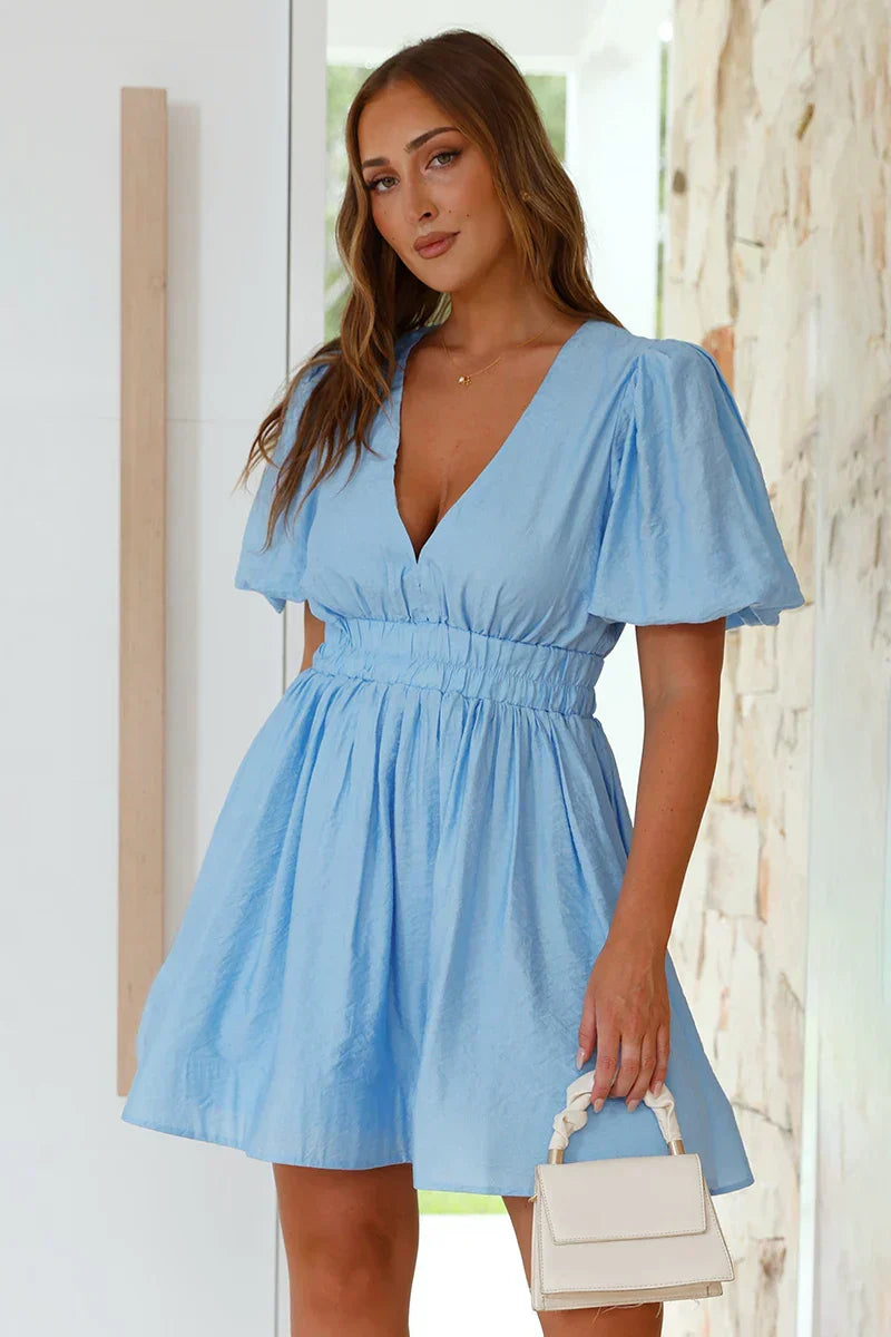 Boutique Rosa Mini Dress Blue Evening Wear Edit