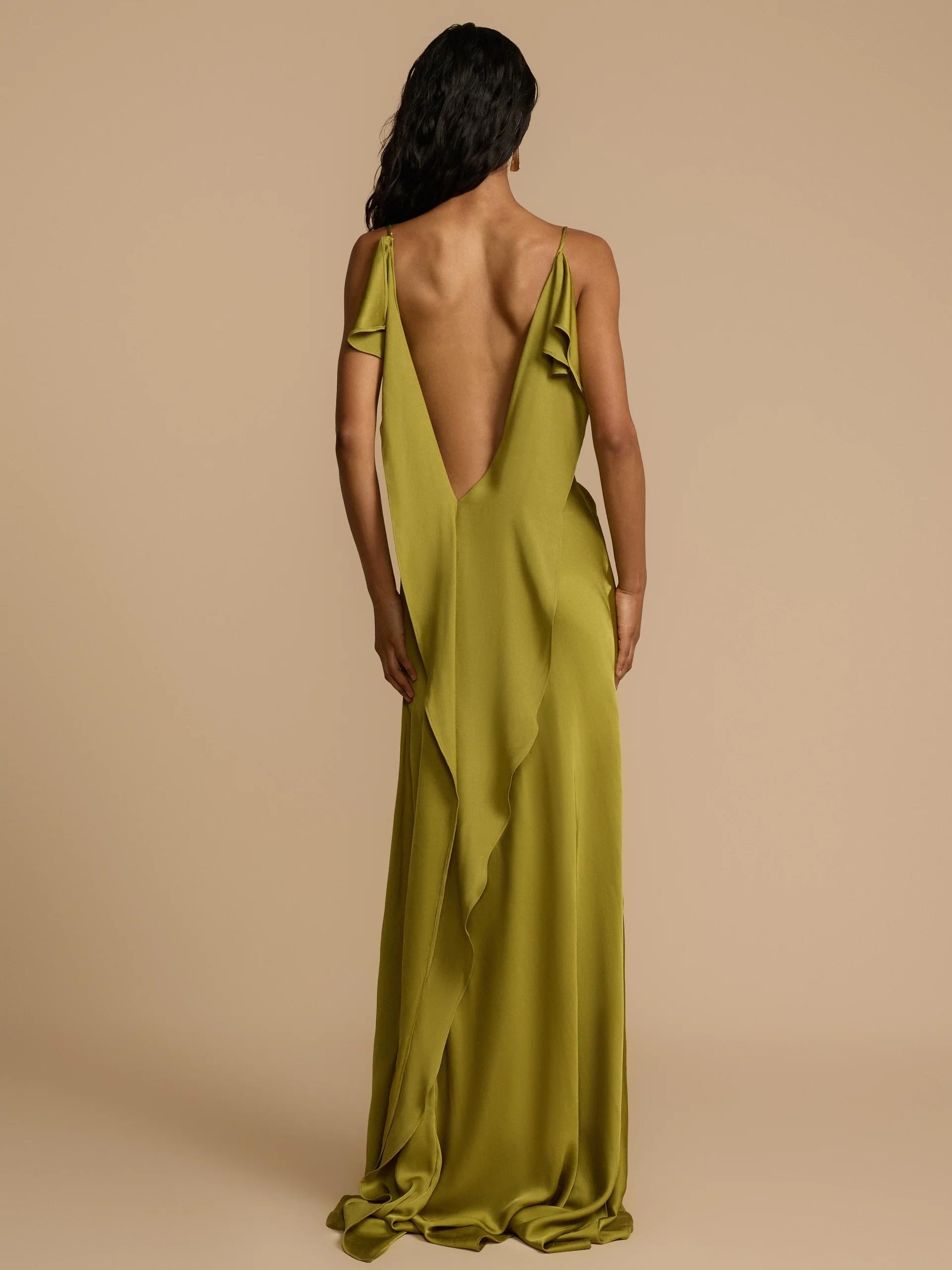 Sexy Chic Satin Side High Slit Maxi Dress