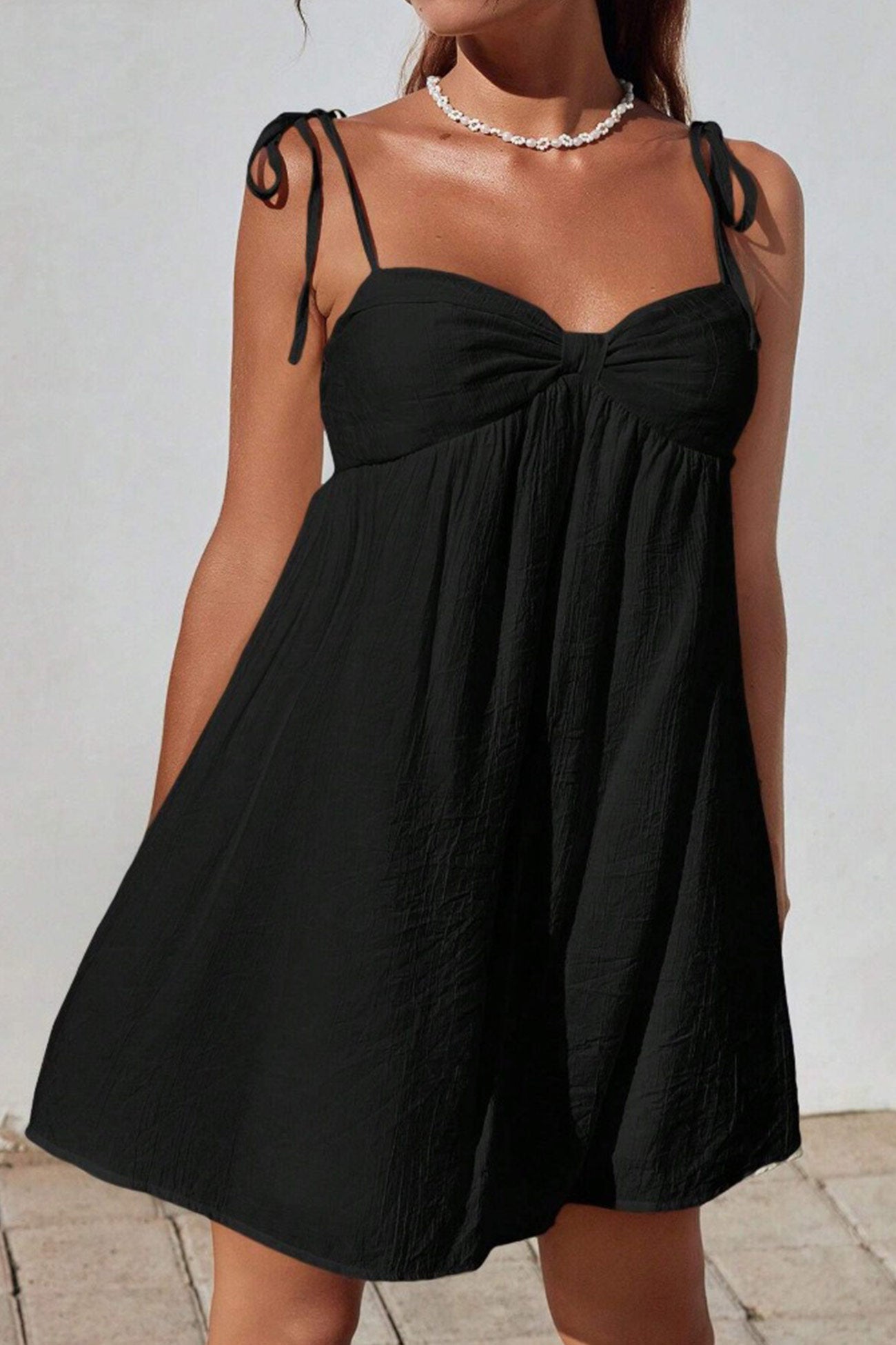 Tie-up Bow Cami Mini Dress