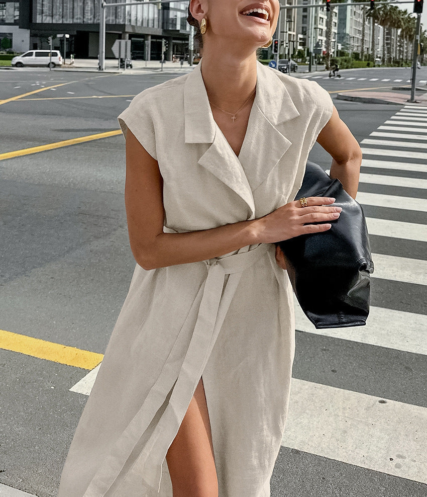 Midi Rustin Dress Khaki