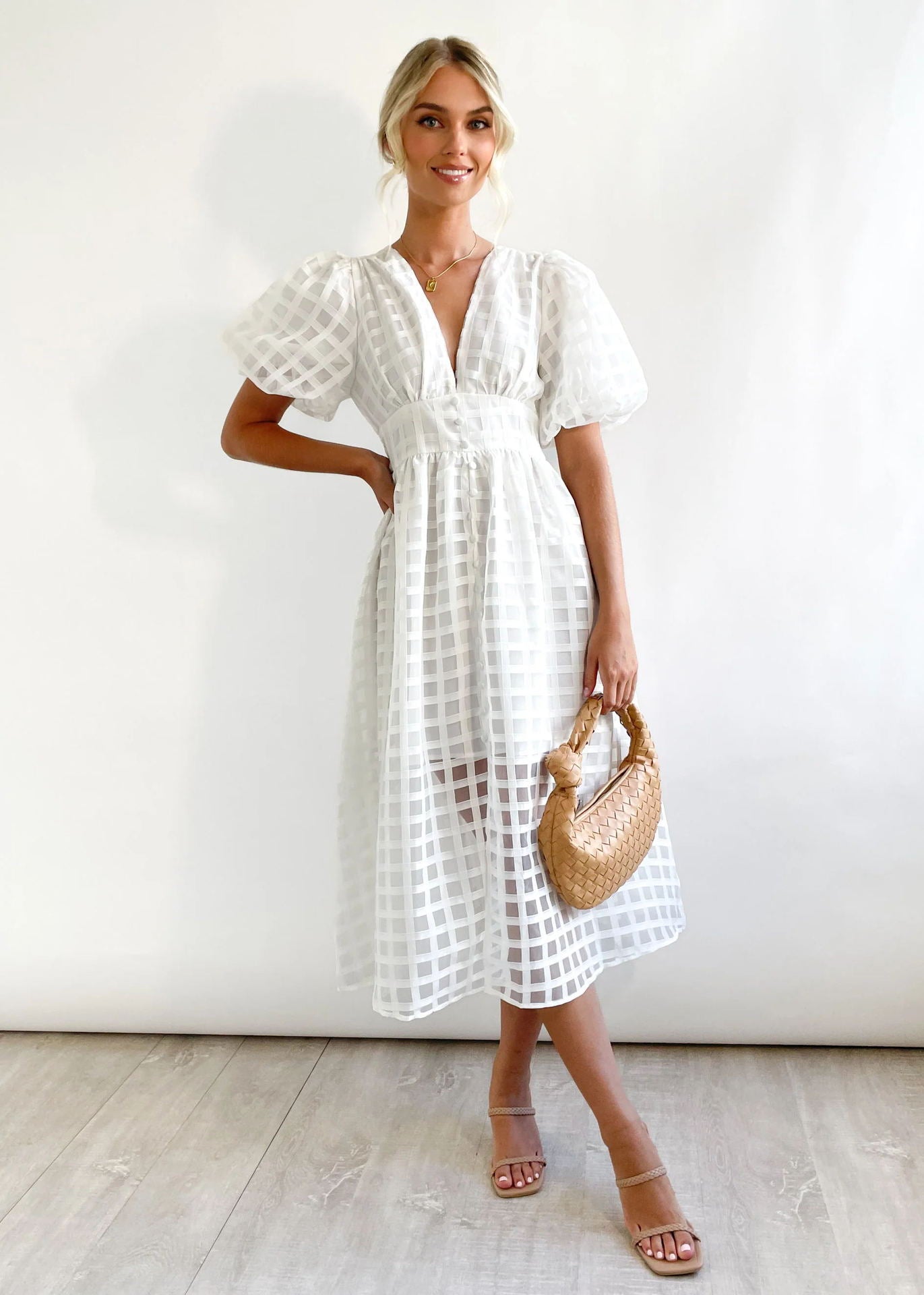 Midi Paradise Dress White