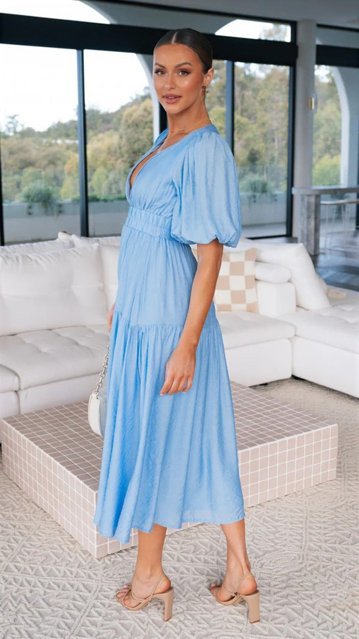It Brunch Right Midi Dress Light Blue