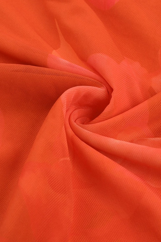 Glamorous Strapless Mesh Tie Detail Maxi Floral Dress