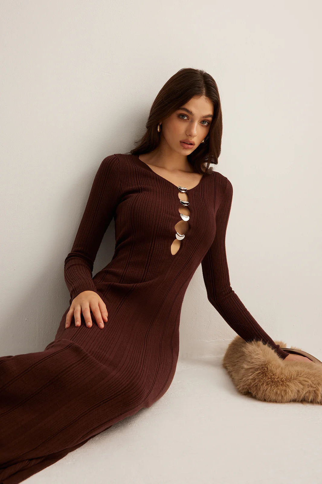 Chic Ribbed Knit Bodycon Dress