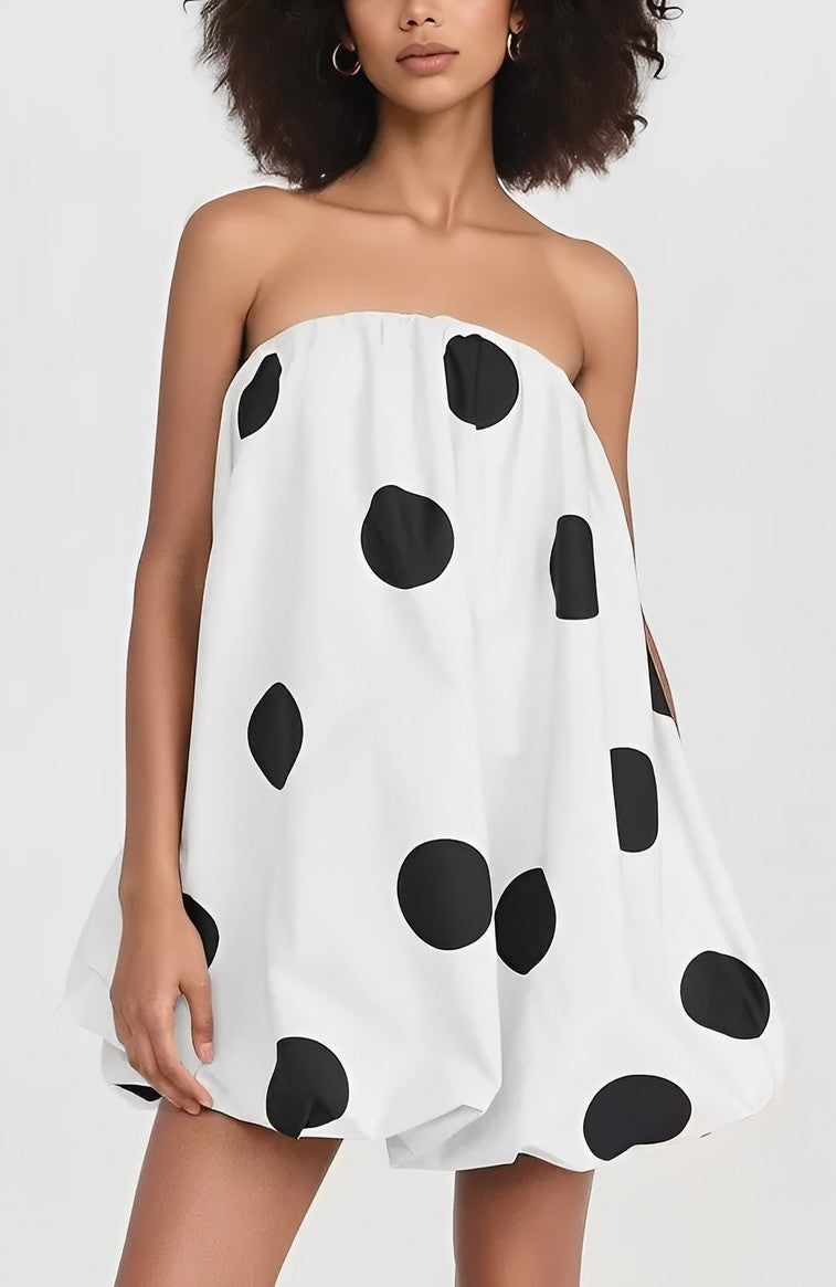 Dot Polka Print Bodycon Mini Dress