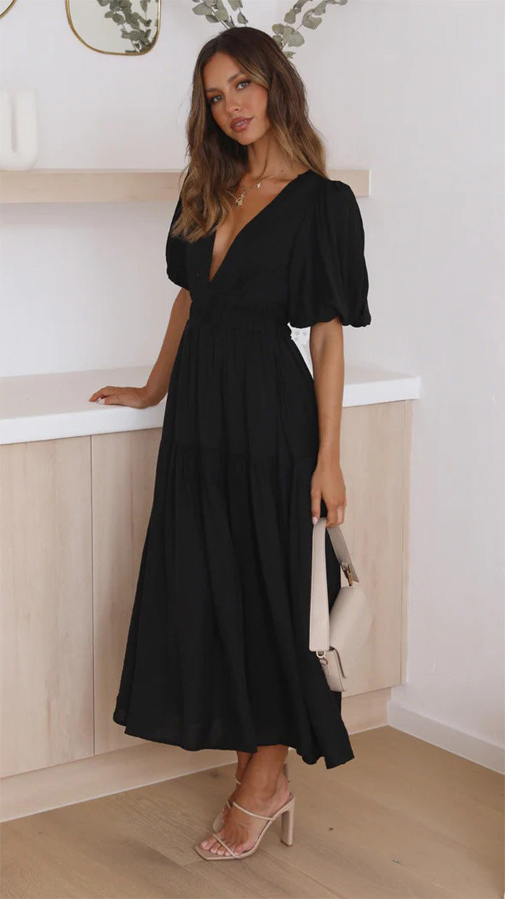 It Brunch Right Midi Dress Black
