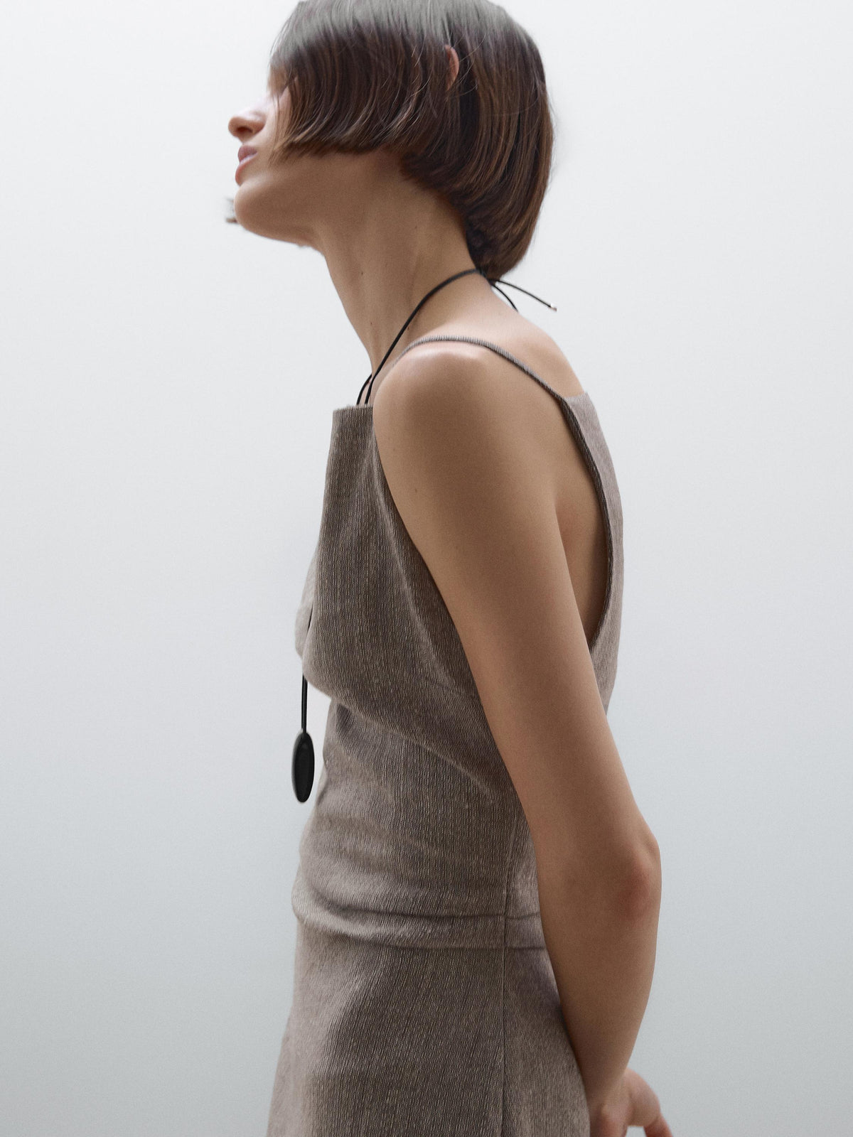 Square Flowy Neck Midi Dress