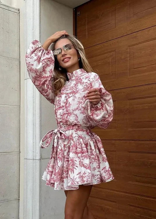 Timeless-InspiRed Puff Sleeve A-Line Mini Dress