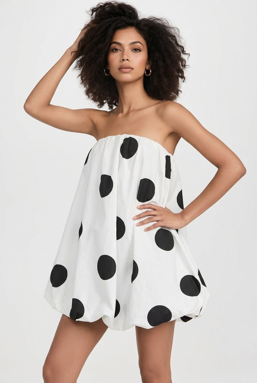 Dot Polka Print Bodycon Mini Dress