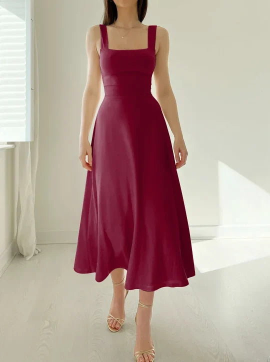 Graciela Minimalist Modern Midi Dress Designer Edit