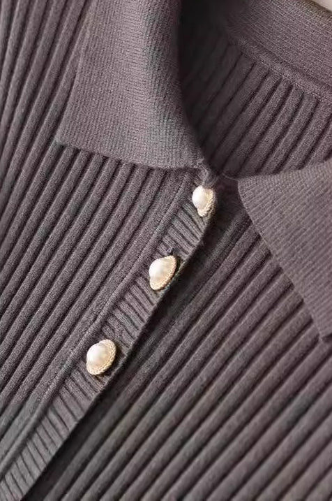 Graceful Collared Maxi Sweater Dress