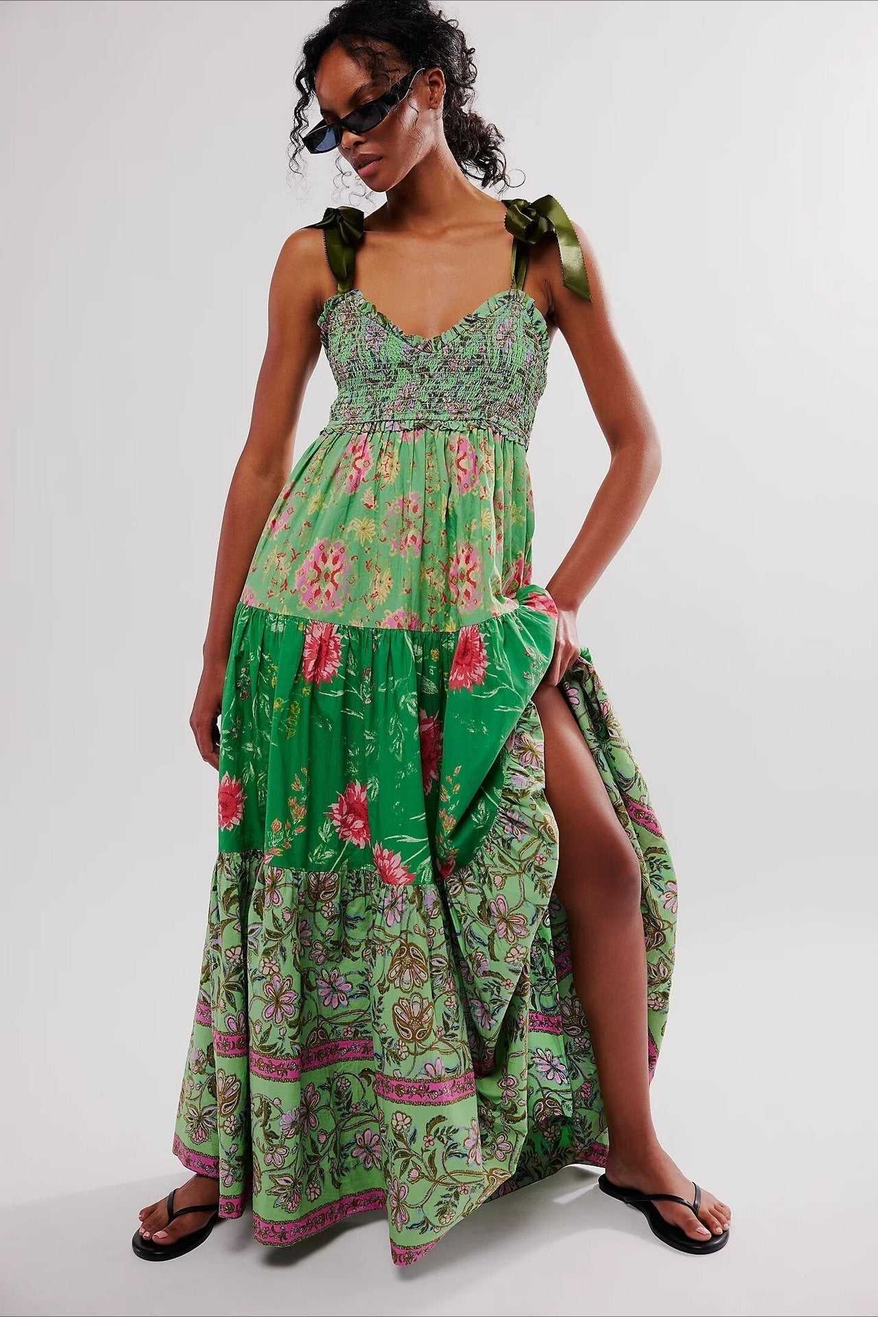Classic Print Cami Maxi Boho Dress