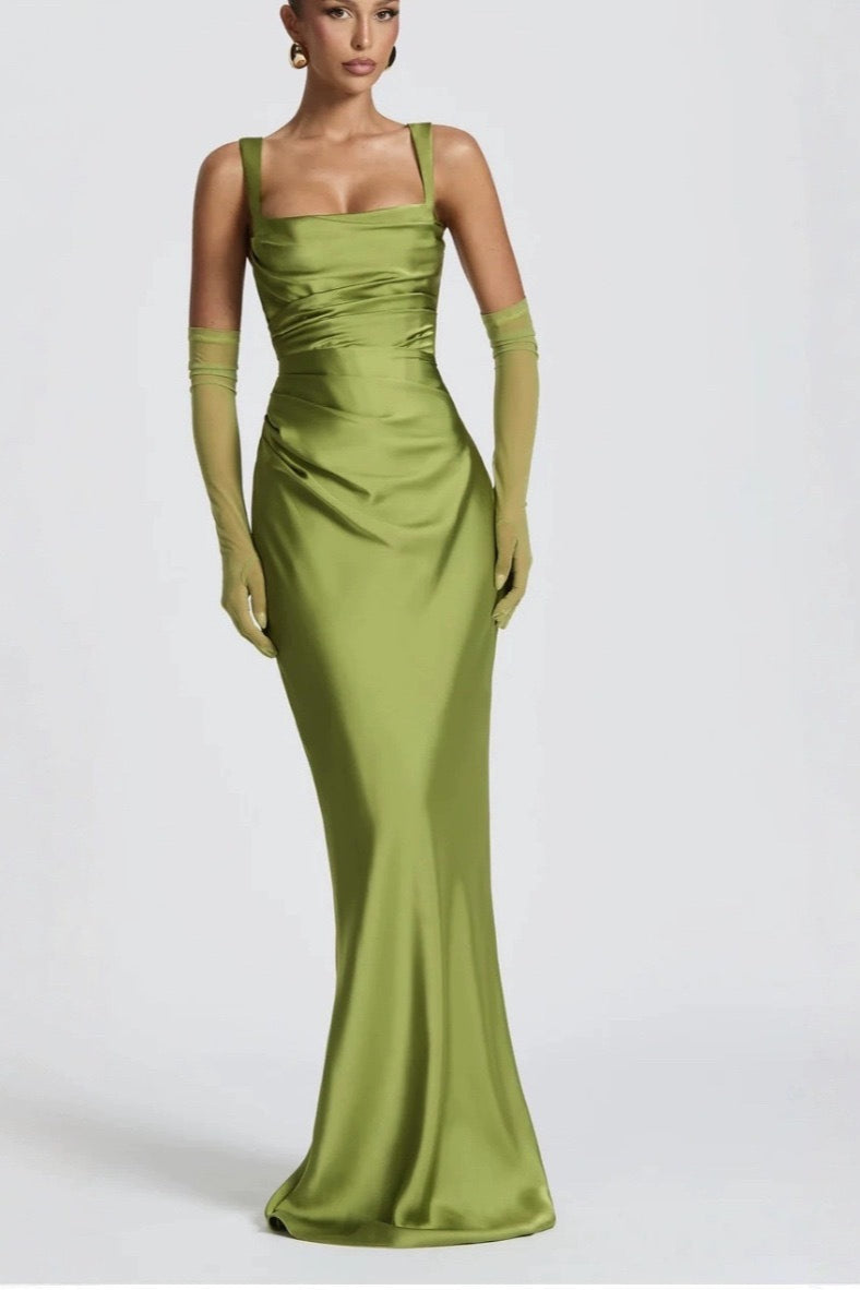 Solid Color Slim Graceful Chic Prom Dress