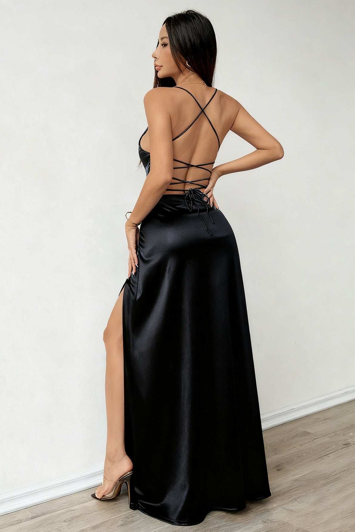 Refined Strapless Slip Maxi Silk Dress