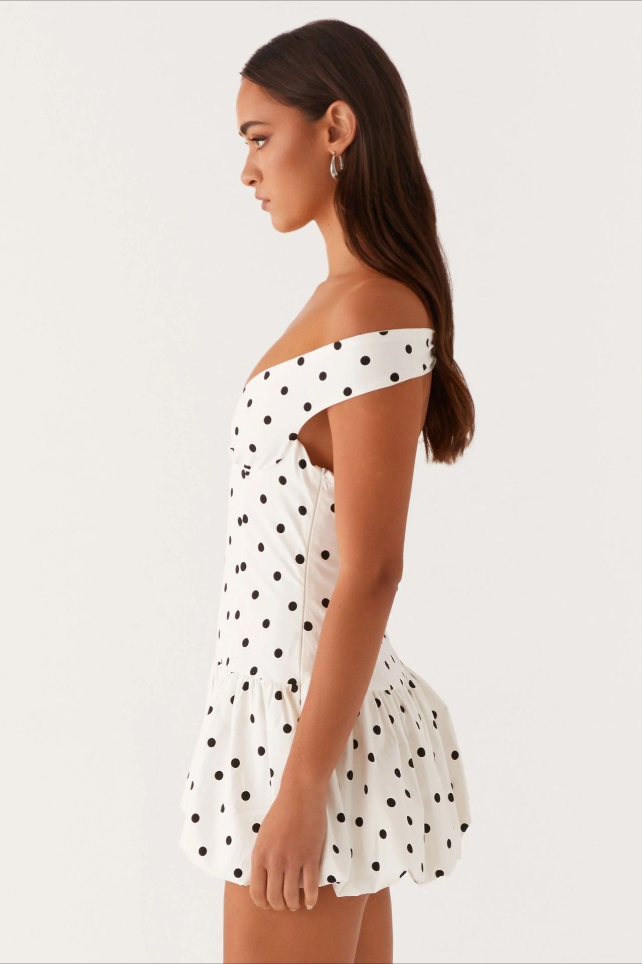 Peplum OffShoulder Mini Dress
