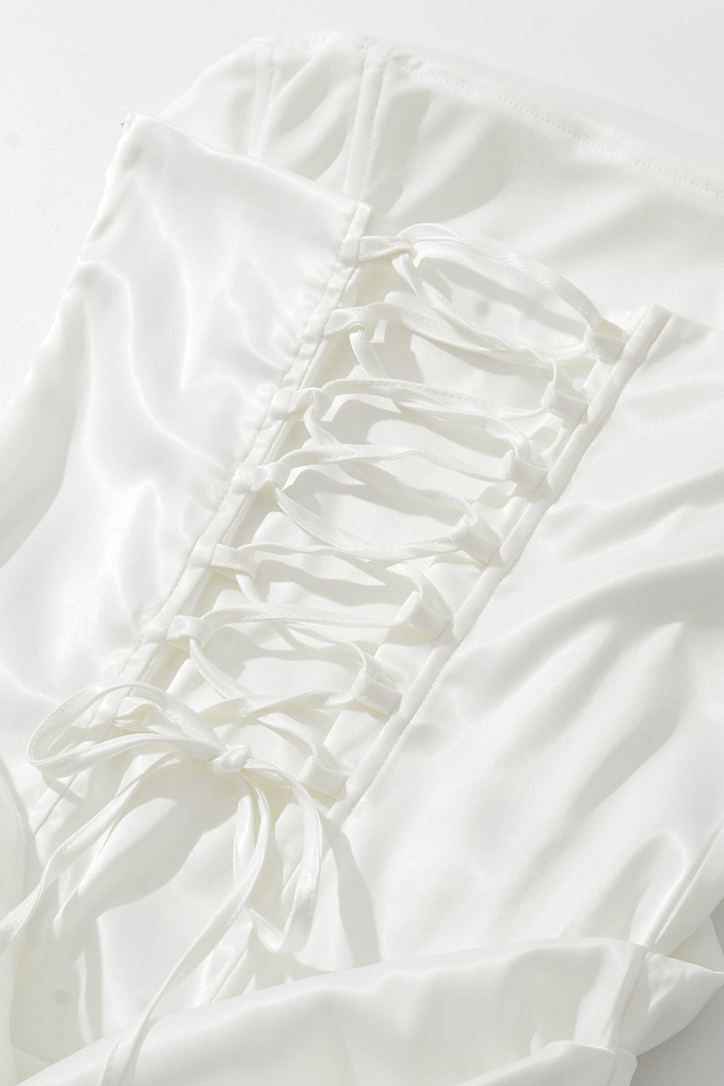 Strapless Scarf Detail Bodycon Alluring Mini Dress