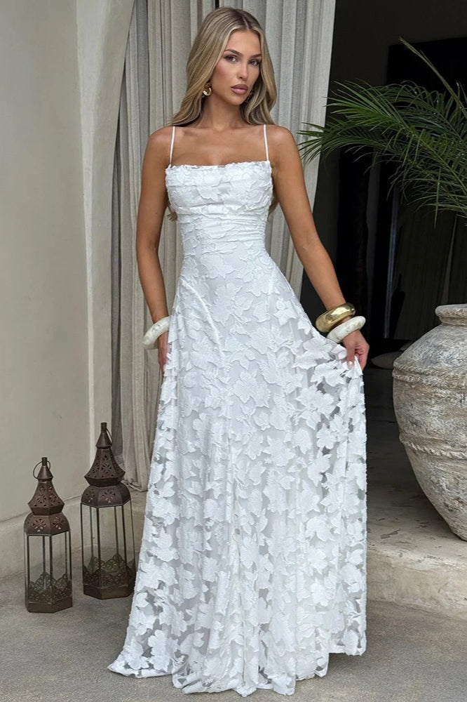 LaceUp Edition Backless Maxi Dress