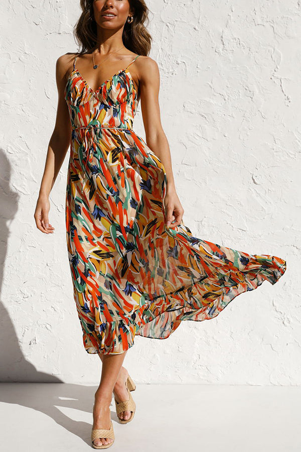 Statement Lilia Colorful Midi Dress Boutique Collection