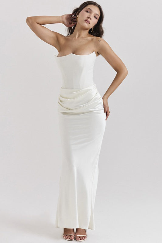 Backless Edition Cinched Waist Maxi Dress
