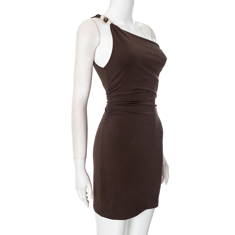 Mini Gans Dress Brown