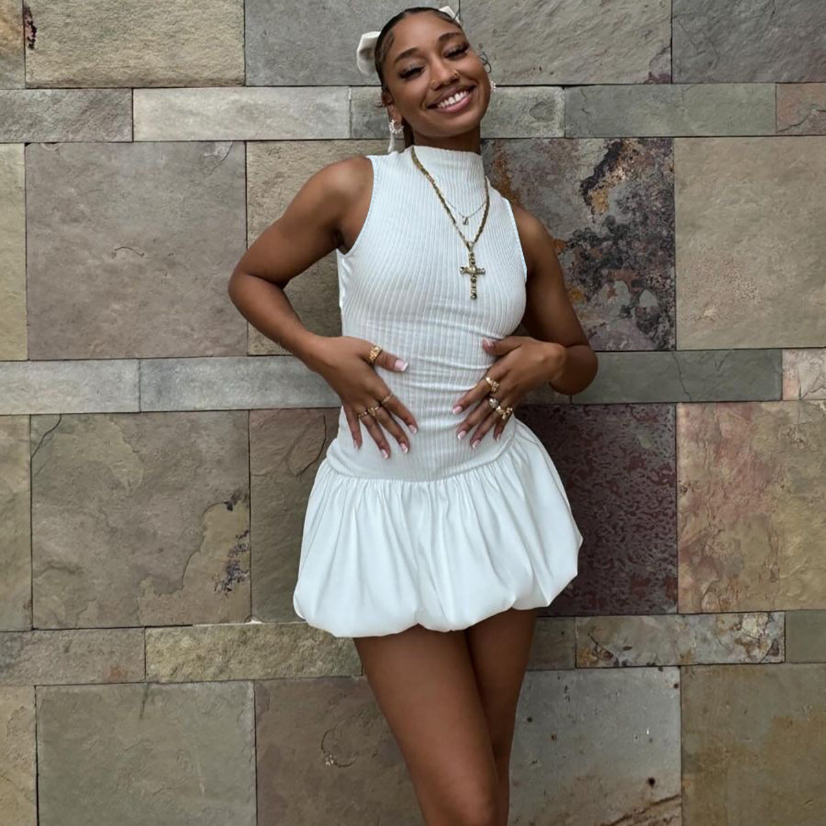 Mini Bliss Dress White