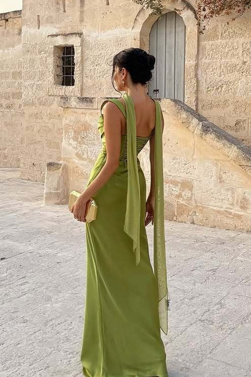 Solid Color Slim Graceful Chic Prom Dress