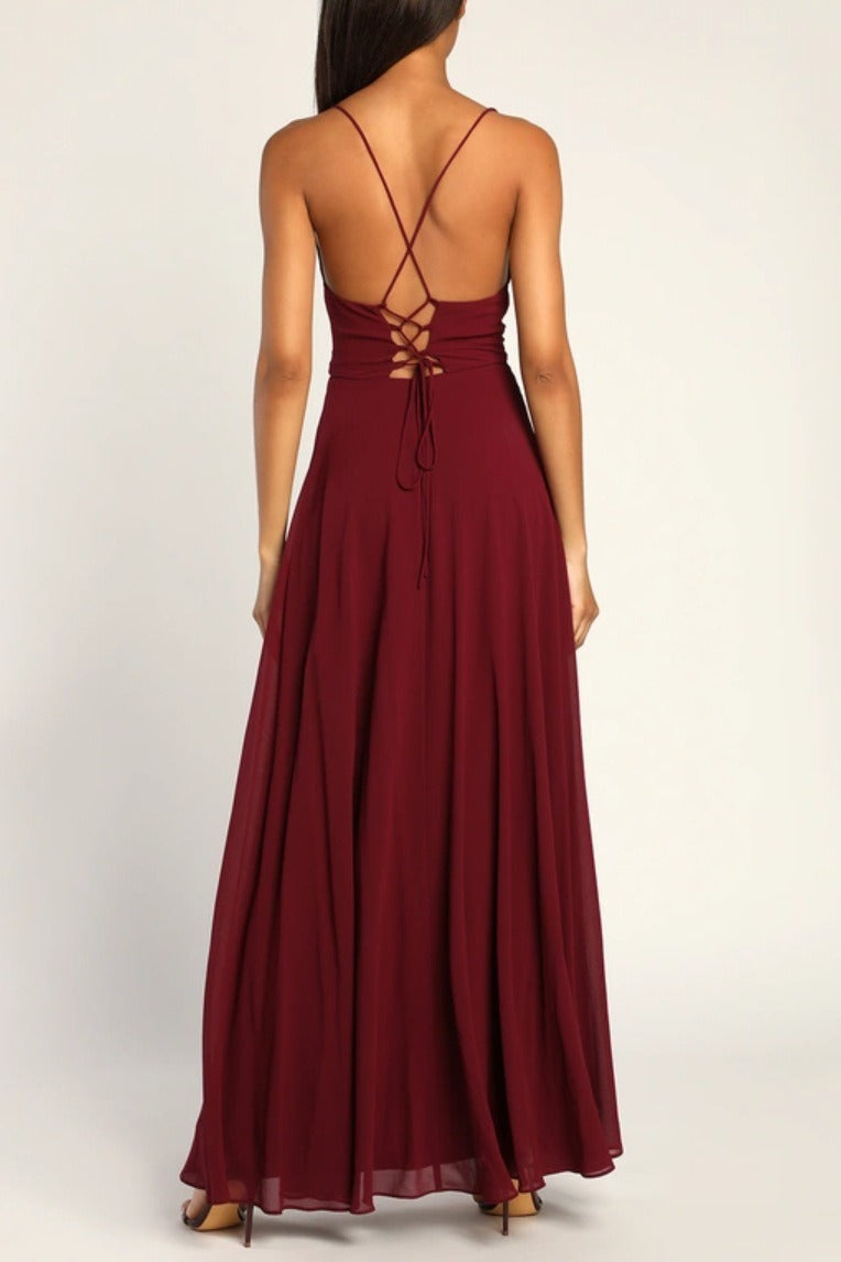 Sexy Halter Backless Maxi Elegant Dress