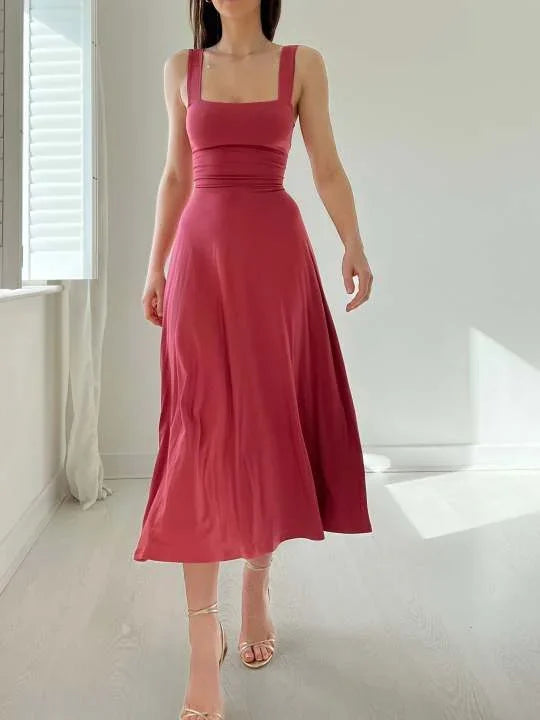 Graciela Minimalist Modern Midi Dress Designer Edit
