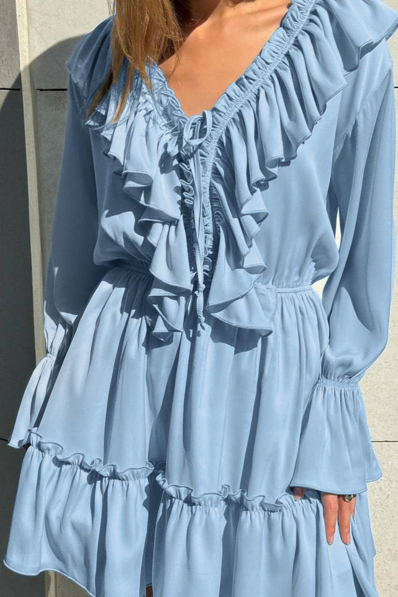Breeze Amelia Ruffle Long Sleeve Mini Dress
