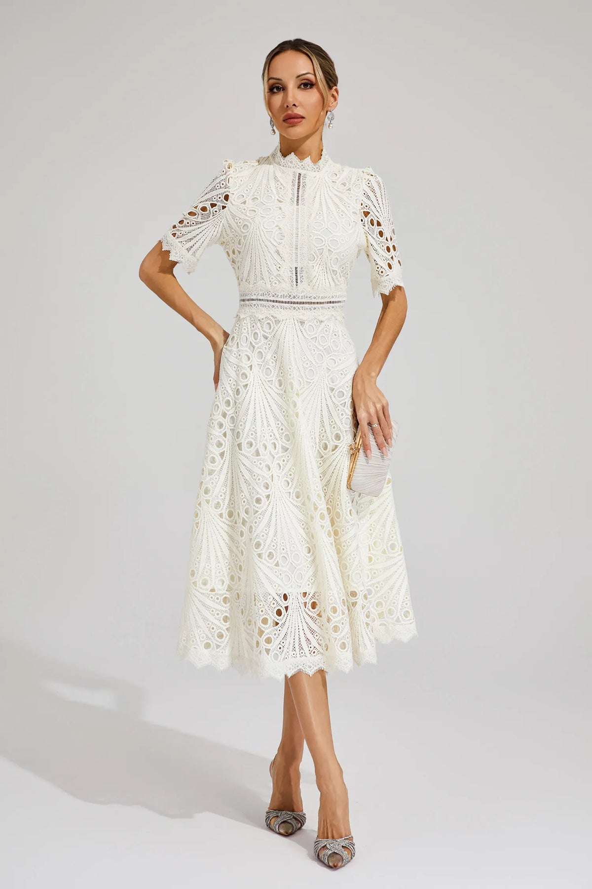 | Hallie Lace Midi Dress