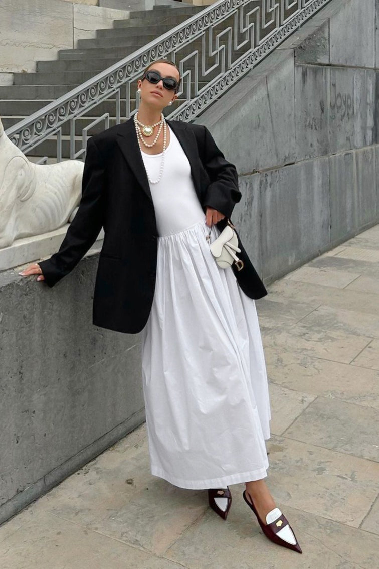Knit U Neck Maxi Dress