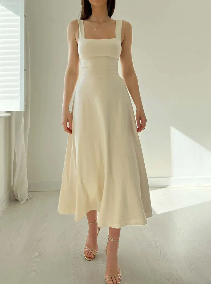 Johana Aesthetic Modern Midi Dress Elevated Occasion Wear