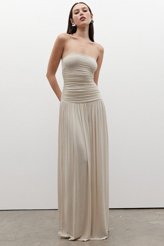 Strapless Off Shoulder Maxi Evening Dress