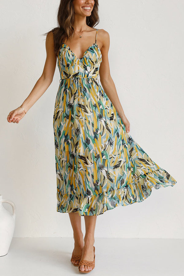 Statement Lilia Colorful Midi Dress Boutique Collection