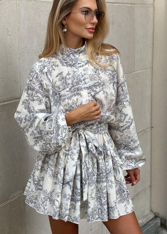 Timeless-InspiRed Puff Sleeve A-Line Mini Dress
