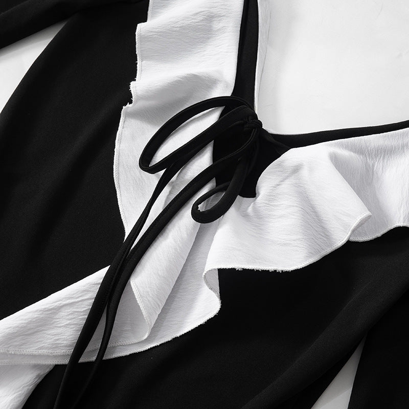 Charm Ruffle 2.0 Mini Dress Black
