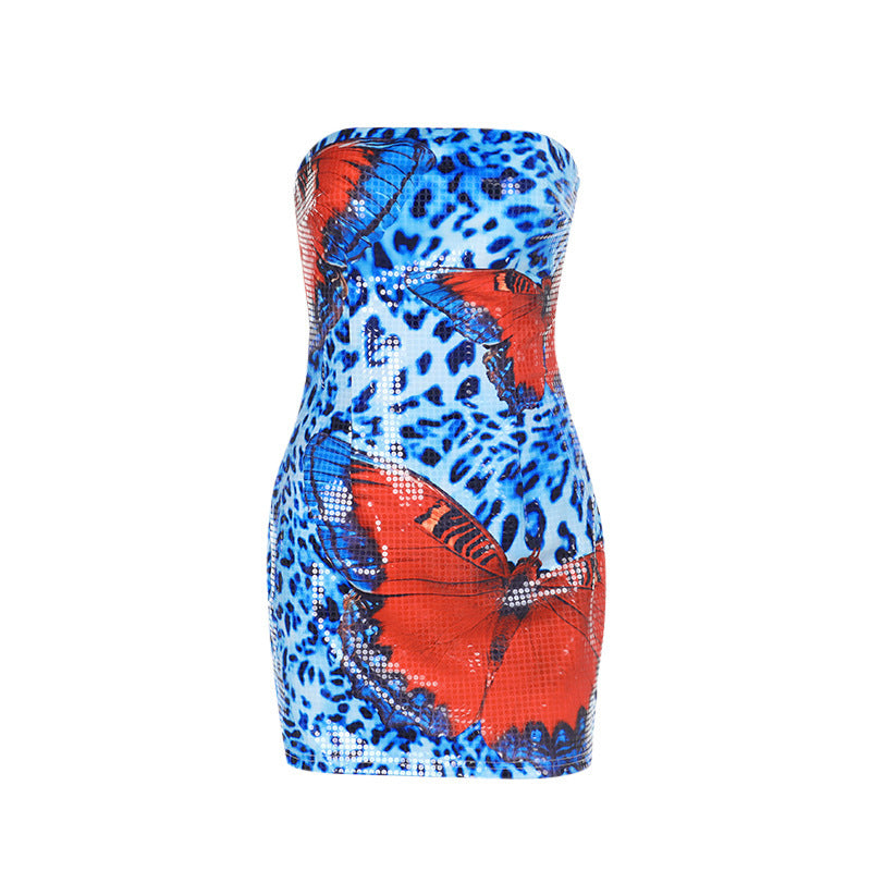 Mini Carlini Dress Blue