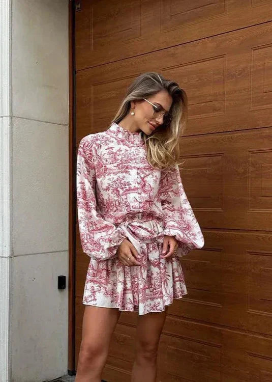 Timeless-InspiRed Puff Sleeve A-Line Mini Dress